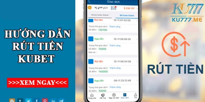 Hướng dẫn 3 bước rút tiền tại sân chơi Kubet nhanh gọn